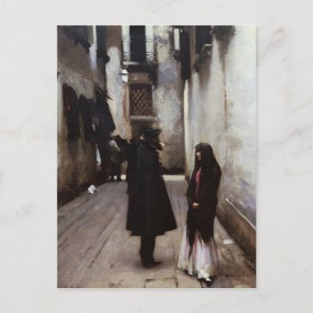 Venetian Street Fine Art Painting John Sargent Postcard by iBella at Zazzle