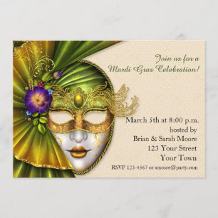 Venetion Mask, Masquerade Invitation
