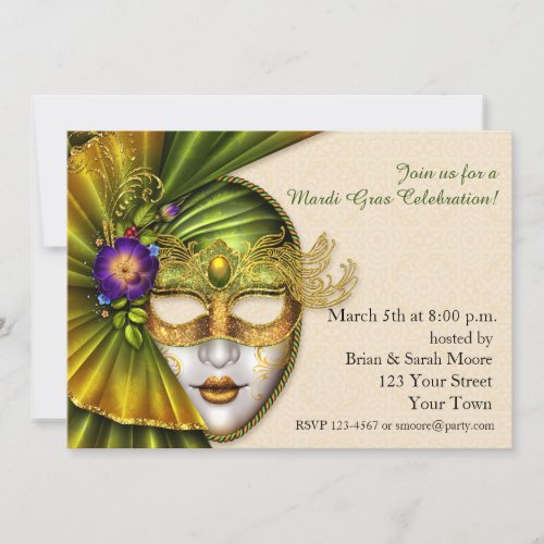 Venetion Mask Masquerade Invitation