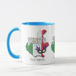 Veneto Italy Retro Region Map Vintage Souvenir Mug