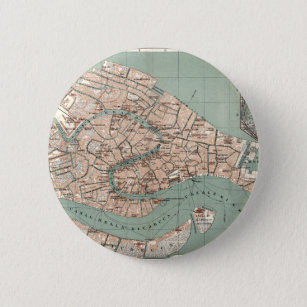 Venezia - 1886 vintage pictorial map button