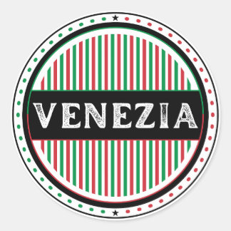 Venezia City Pride Emblem – Italian Identity Classic Round Sticker