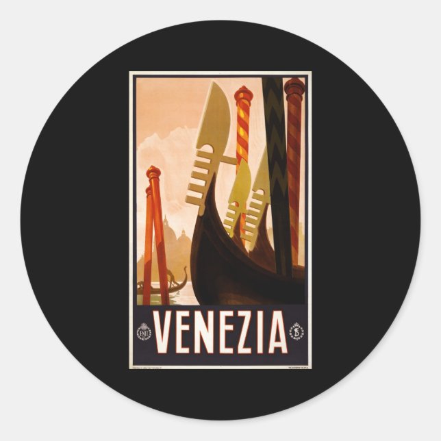 Venezia Classic Round Sticker (Front)