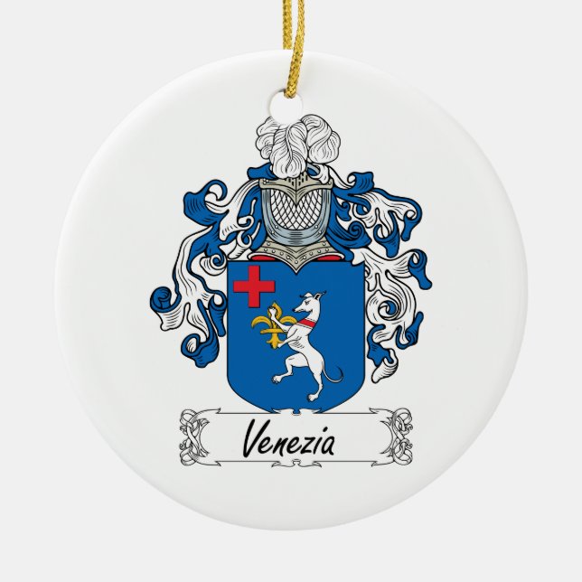 Venezia Family Crest Ceramic Ornament (Front)