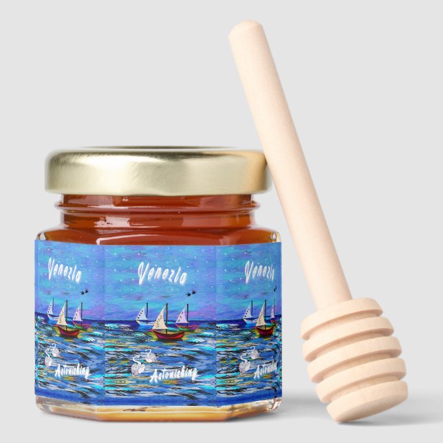 Venezia Honey Jar Favors (Front)