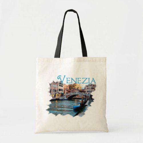 Venezia Italia Along the Canal Tote Bag