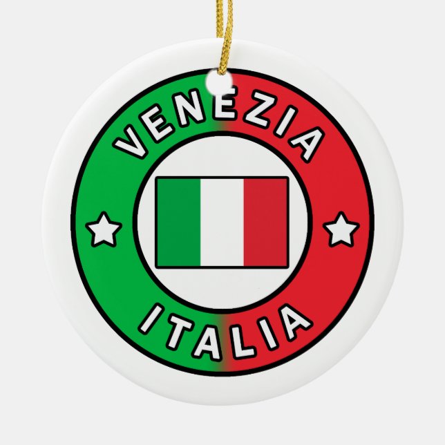 Venezia Italia Ceramic Ornament (Front)