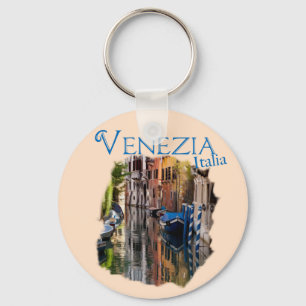 Venezia, Italia: Colorful Canal Keychain