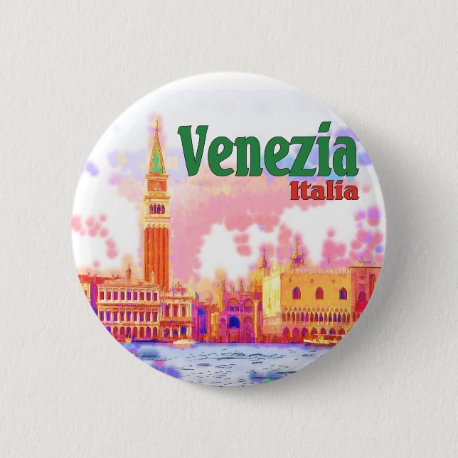 Venezia, Italy Pinback Button (Front)