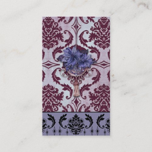 VENEZIA POINSETTIA in Plum and Purple Business Cards