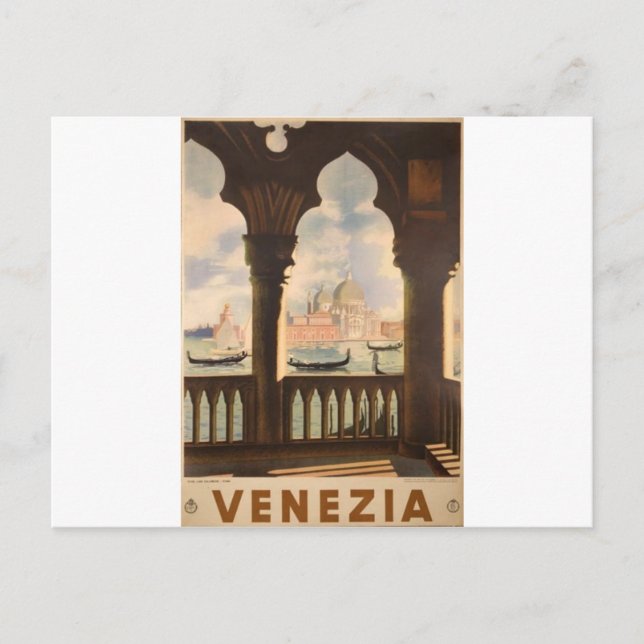 Venezia poster design postcard (Front)