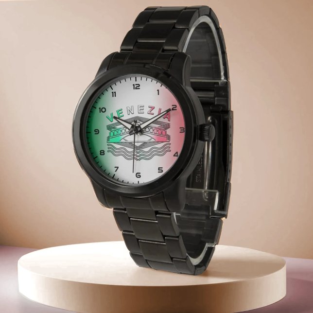 Venezia Rialto Bold Lines Oversized Black Bracelet Watch (Creator Uploaded)