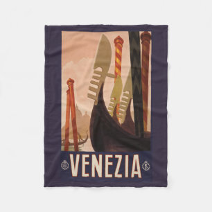 Venezia (Venice) Italy vintage travel fleece Blanket