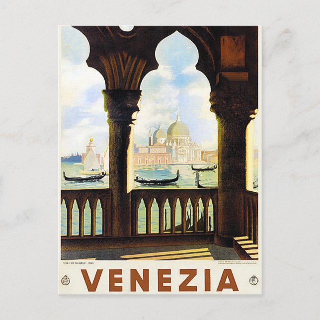 venezia vintage travel postcard (Front)