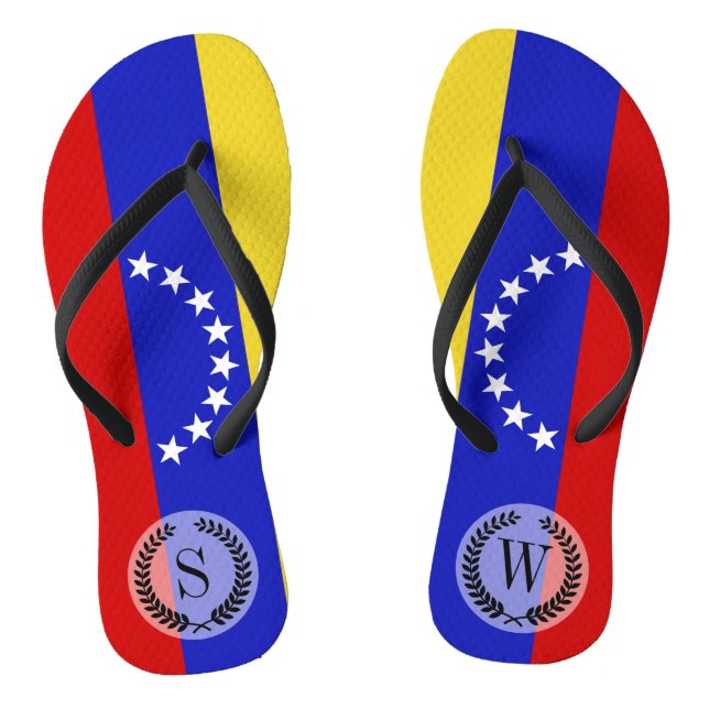 Venezuala Flag Flip Flops (Footbed)