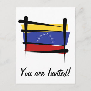 Venezuela Brush Flag Invitation