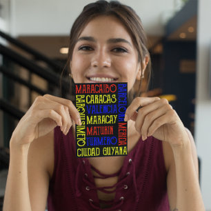 Venezuela Caracas City Names Postcard