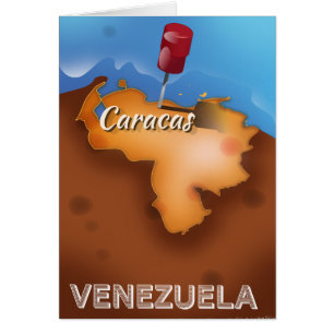 venezuela, Caracas vintage travel poster Cards