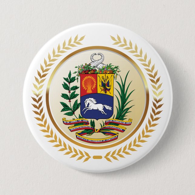 Venezuela Coat of Arms Button (Front)
