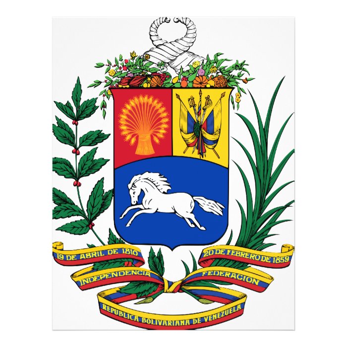 Venezuela coat of arms full color flyer