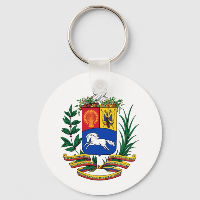Venezuela Coat Of Arms Keychain (Front)