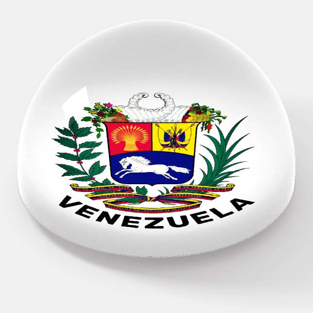 Venezuela coat of arms paperweight (Angled)