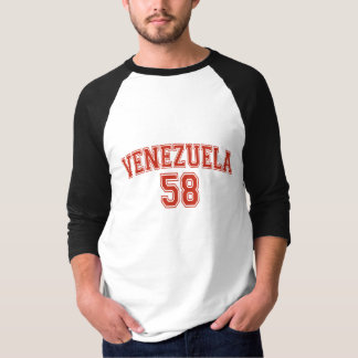 Venezuela Country Code Basic 3/4 Sleeve Raglan T-Shirt