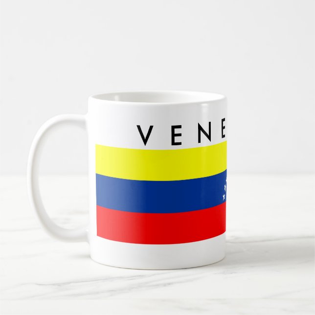 venezuela country flag nation symbol name text coffee mug (Left)