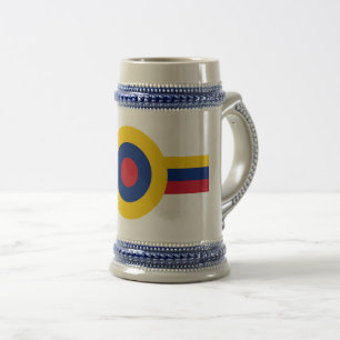 venezuela country flag roundel round symbol beer stein