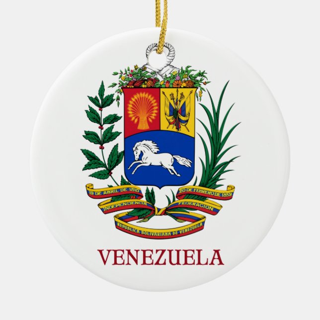 VENEZUELA - emblem/coat of arms/flag/symbol Ceramic Ornament (Front)