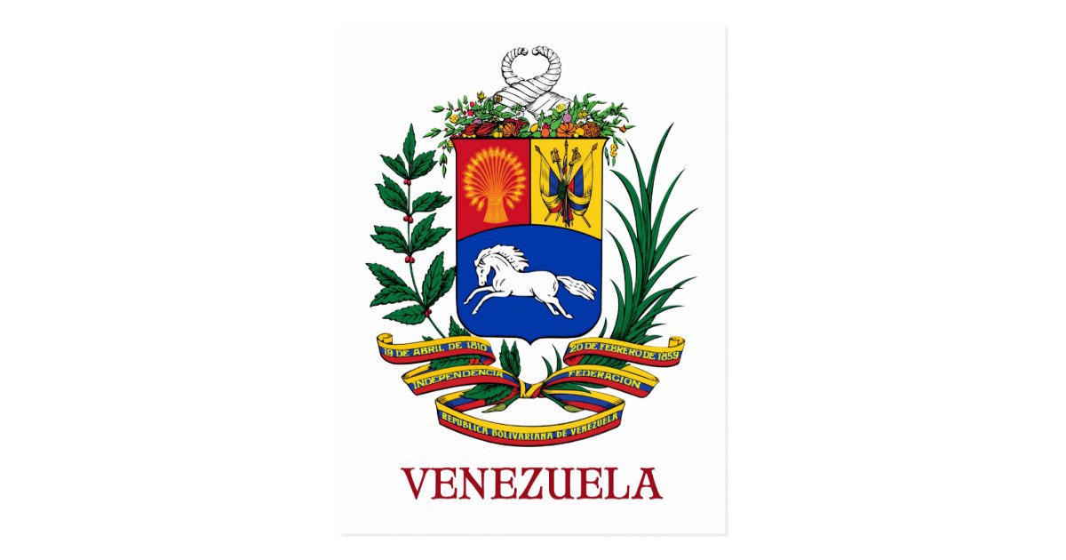 VENEZUELA - emblem/coat of arms/flag/symbol Postcard | Zazzle.com