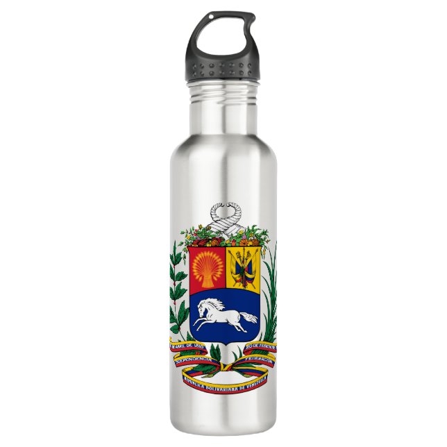 venezuela emblem stainless steel water bottle (Front)