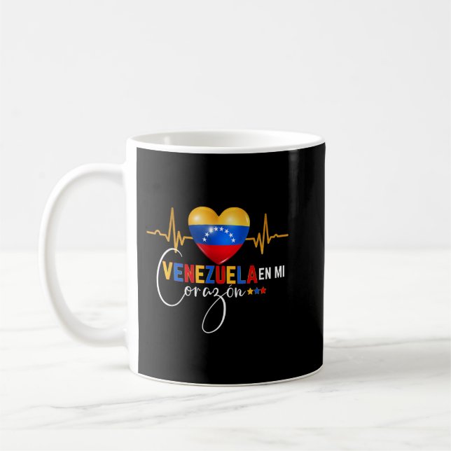 Venezuela en el Corazon Venezuelan Pride Coffee Mug (Left)