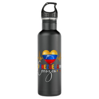 Venezuela en el Corazon Venezuelan Pride Stainless Steel Water Bottle