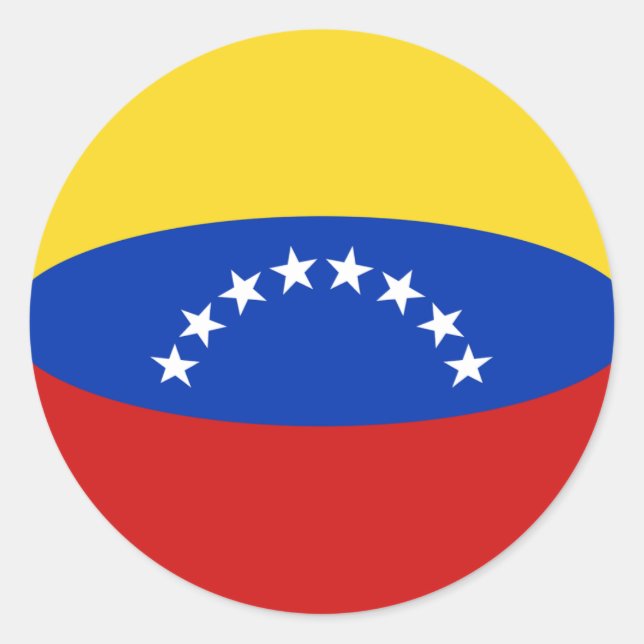 Venezuela Fisheye Flag Sticker (Front)