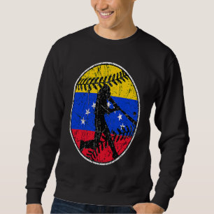 Venezuela Flag Baseball Hitter Venezuelan Flag Sweatshirt