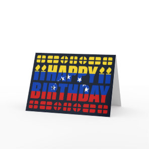 Venezuela Flag Birthday Card
