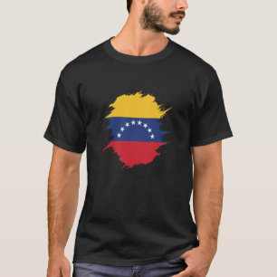 Venezuela Flag Brush Stroke Venezuelan Pride Latin T-Shirt