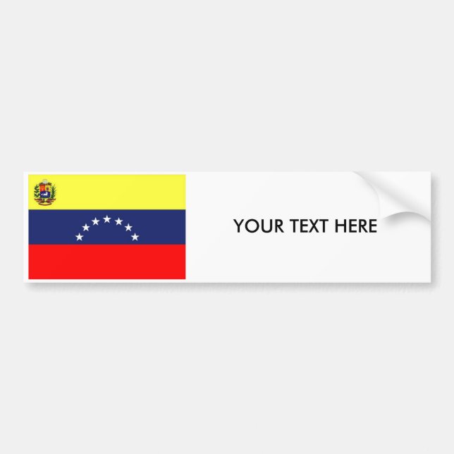 VENEZUELA FLAG Bumper Sticker (Front)