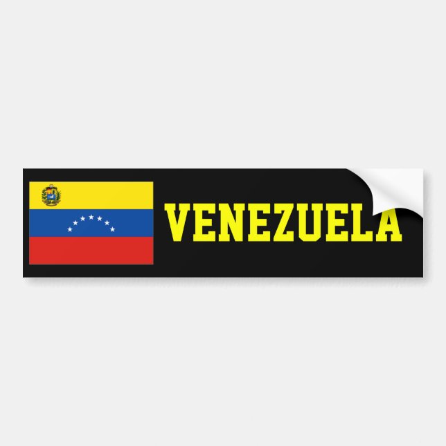 Venezuela flag bumper sticker (Front)