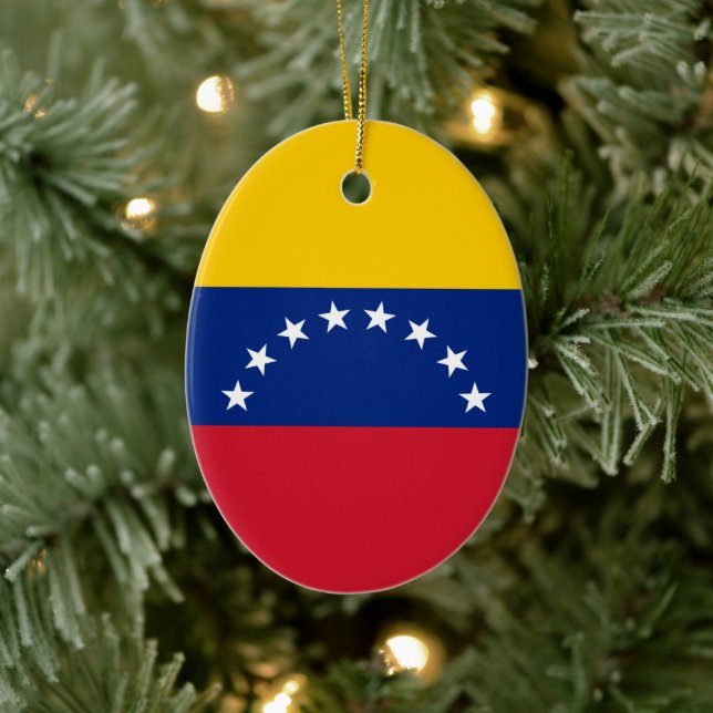 Venezuela Flag Ceramic Ornament (Tree)