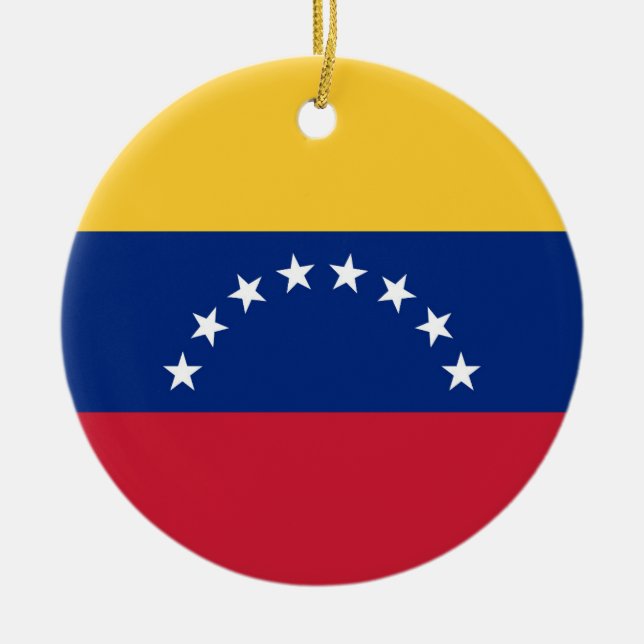 Venezuela flag ceramic ornament (Front)