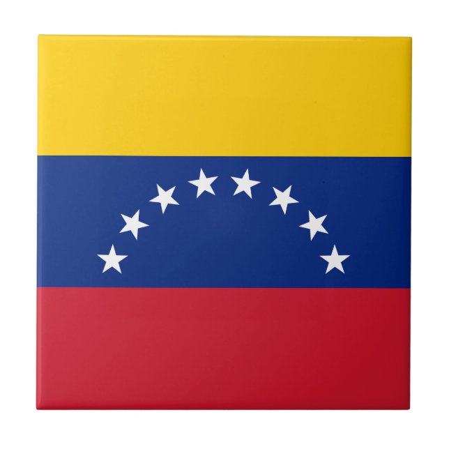 Venezuela flag ceramic tile (Front)