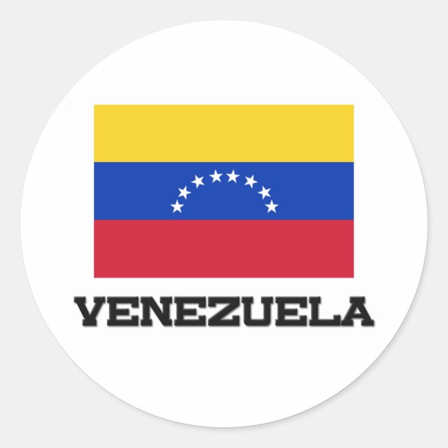 Venezuela Flag Classic Round Sticker (Front)