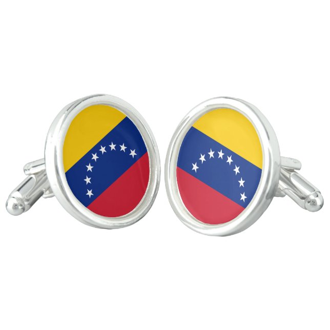 Venezuela Flag Cufflinks (Angled)