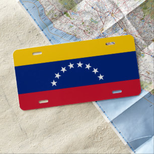 Venezuela flag custom car license plate