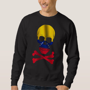 Venezuela Flag Design Skull Flag Venezuela Sweatshirt
