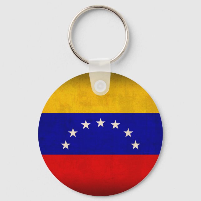 Venezuela Flag Distressed Keychain (Front)