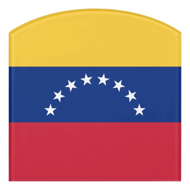 Venezuela flag door sign (Contour Front)
