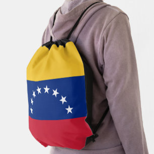 Venezuela flag drawstring bag
